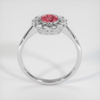 1.07 Ct. Padparadscha Sapphire Ring, 14K White Gold 3
