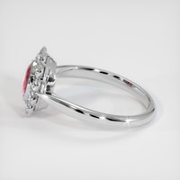 1.07 Ct. Padparadscha Sapphire Ring, 14K White Gold 4