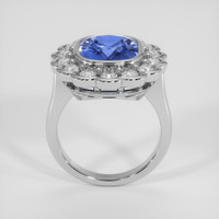 4.37 Ct. Blue Sapphire Ring, 14K White Gold 3