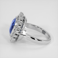4.37 Ct. Blue Sapphire Ring, 14K White Gold 4