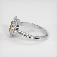 1.09 Ct. Orangish Brown Sapphire Ring, 14K White Gold 4