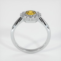 0.75 Ct. Yellowish Green Sapphire Ring, 14K White Gold 3