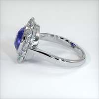 3.30 Ct. Blue Sapphire Ring, 18K White Gold 4
