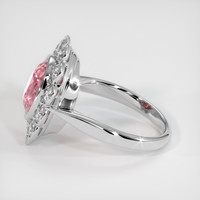 2.77 Ct. Padparadscha Sapphire Ring, 18K White Gold 4