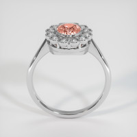 1.08 Ct. Padparadscha Sapphire Ring, 18K White Gold 3