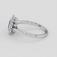 1.12 Ct. Bi Color Sapphire Ring, 18K White Gold 4