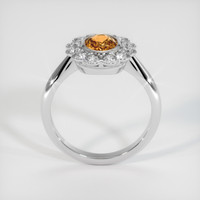 1.09 Ct. Orangish Brown Sapphire Ring, 18K White Gold 3