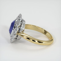 3.30 Ct. Blue Sapphire Ring, 14K White & Yellow 4