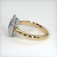 0.63 Ct. Blue Sapphire Ring, 14K White & Yellow 4