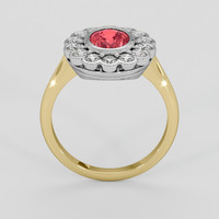 2.50 Ct. Padparadscha Sapphire Ring, 14K White & Yellow 3