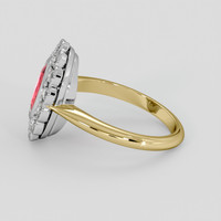 2.50 Ct. Padparadscha Sapphire Ring, 14K White & Yellow 4