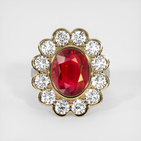 Ruby Ring 4.24 Ct. 14K White Yellow Preview