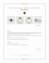 Ruby Ring 1.02 Ct. 14K White Yellow Appraisal