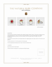 Ruby Ring 5.00 Ct. 14K White Yellow Appraisal