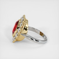 5.00 Ct. Ruby Ring, 14K White & Yellow 4