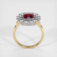 2.03 Ct. Ruby Ring, 14K White & Yellow 3