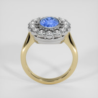 2.84 Ct. Blue Sapphire Ring, 14K White & Yellow 3