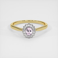 0.25 Ct. Pink Sapphire Ring, 14K White & Yellow 1