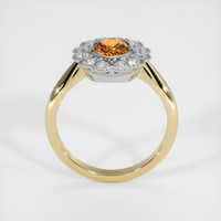 1.09 Ct. Orangish Brown Sapphire Ring, 14K White & Yellow 3