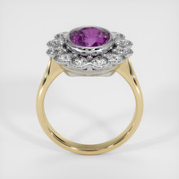 2.98 Ct. Pinkish Purple Sapphire Ring, 14K White & Yellow 3