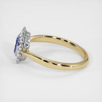 0.73 Ct. Blue Sapphire Ring, 18K White & Yellow 4