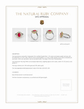 Ruby Ring 1.53 Ct., 18K White Yellow Appraisal