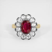 Ruby Ring 2.03 Ct., 18K White Yellow Preview