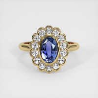 2.01 Ct. Blue Sapphire Ring, 10K Yellow Gold 1