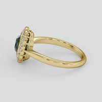 1.14 Ct. Green Sapphire Ring, 10K Yellow Gold 4