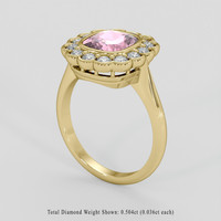 2.55 Ct. Pink Sapphire Ring, 10K Yellow Gold 2
