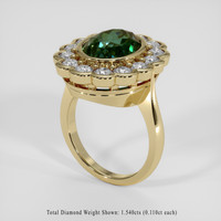 7.02 Ct. Bluish Green Sapphire Ring, 10K Yellow Gold 2