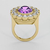 8.93 Ct. Purple Amethyst Ring, 14K Yellow Gold 3