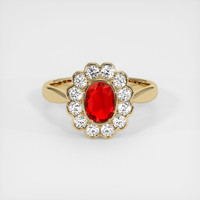 1.08 Ct. Ruby Ring, 14K Yellow Gold 1