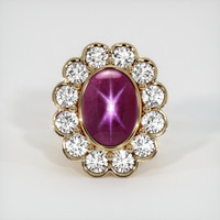 24.98 Ct. Ruby Ring, 14K Yellow Gold 1