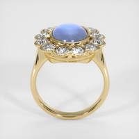 6.27 Ct. Greyish Blue Sapphire Ring, 14K Yellow Gold 3