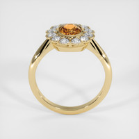 1.09 Ct. Orangish Brown Sapphire Ring, 14K Yellow Gold 3