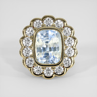 9.06 Ct. Bi Color Sapphire Ring, 14K Yellow Gold 1