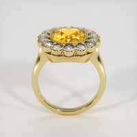 3.25 Ct. Orangish Yellow Sapphire Ring, 14K Yellow Gold 3