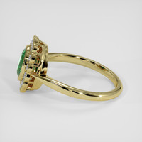 0.84 Ct. Emerald Ring, 18K Yellow Gold 4