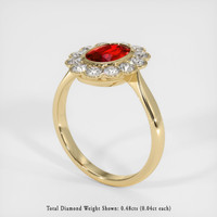 Ruby Ring 1.01 Ct., 18K Yellow Gold Preview