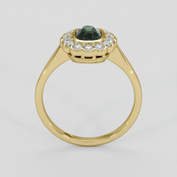 1.14 Ct. Green Sapphire Ring, 18K Yellow Gold 3