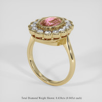 1.80 Ct. Padparadscha Sapphire Ring, 18K Yellow Gold 2