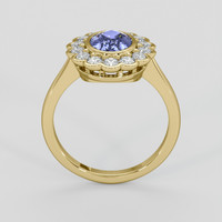 0.84 Ct. Blue Sapphire Ring, 18K Yellow Gold 3