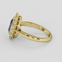 0.84 Ct. Blue Sapphire Ring, 18K Yellow Gold 4