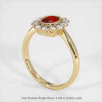 Ruby Ring 0.81 Ct., 18K Yellow Gold Preview