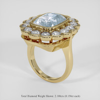9.06 Ct. Bi Color Sapphire Ring, 18K Yellow Gold 2