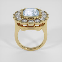 9.06 Ct. Bi Color Sapphire Ring, 18K Yellow Gold 3