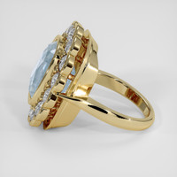 9.06 Ct. Bi Color Sapphire Ring, 18K Yellow Gold 4