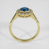 1.13 Ct. Greenish Blue Sapphire Ring, 18K Yellow Gold 3