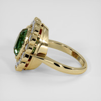 7.02 Ct. Bluish Green Sapphire Ring, 18K Yellow Gold 4